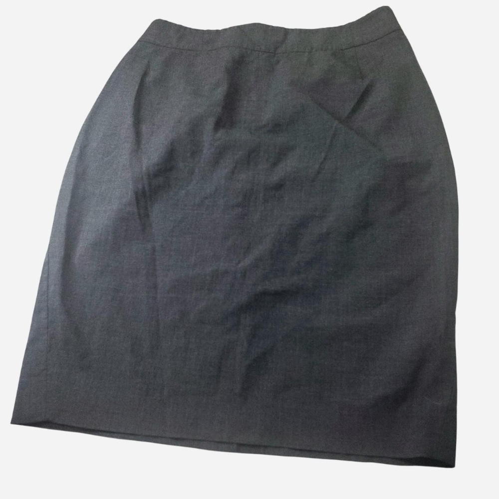 Theory Pencil Skirt Womens Size 8 Black Y2K Wool Zipped Office Work Business